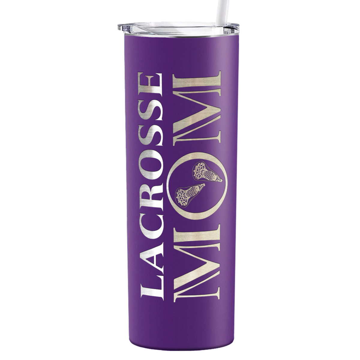Lacrosse Mom Laser Engraved on Stainless Steel Lacrosse Tumbler
