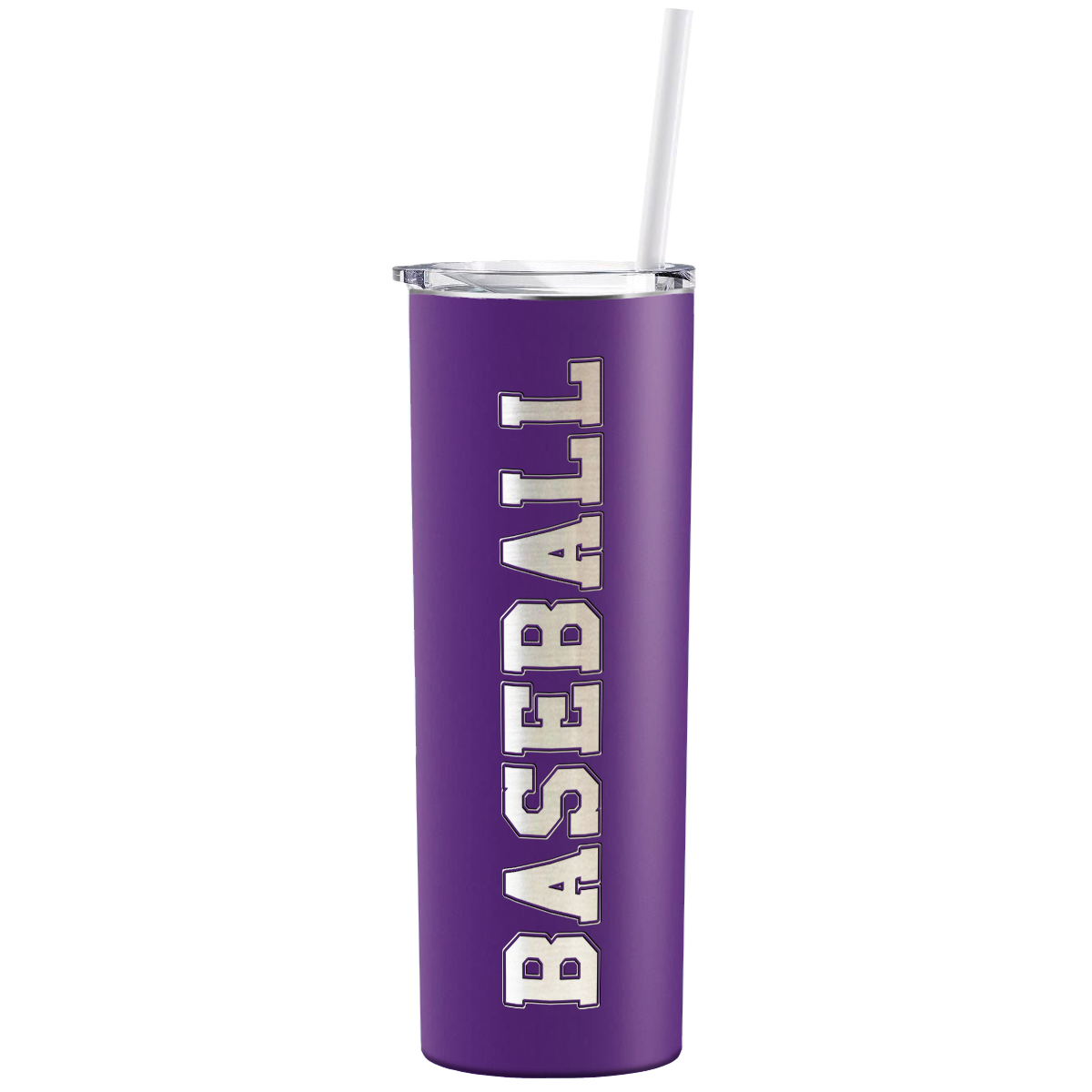 Baseball Laser Engraved on Stainless Steel Baseball Tumbler