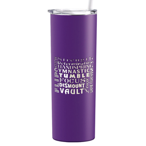 Gymnastics Strength and Focus Laser Engraved on Stainless Steel Gymnastics Tumbler