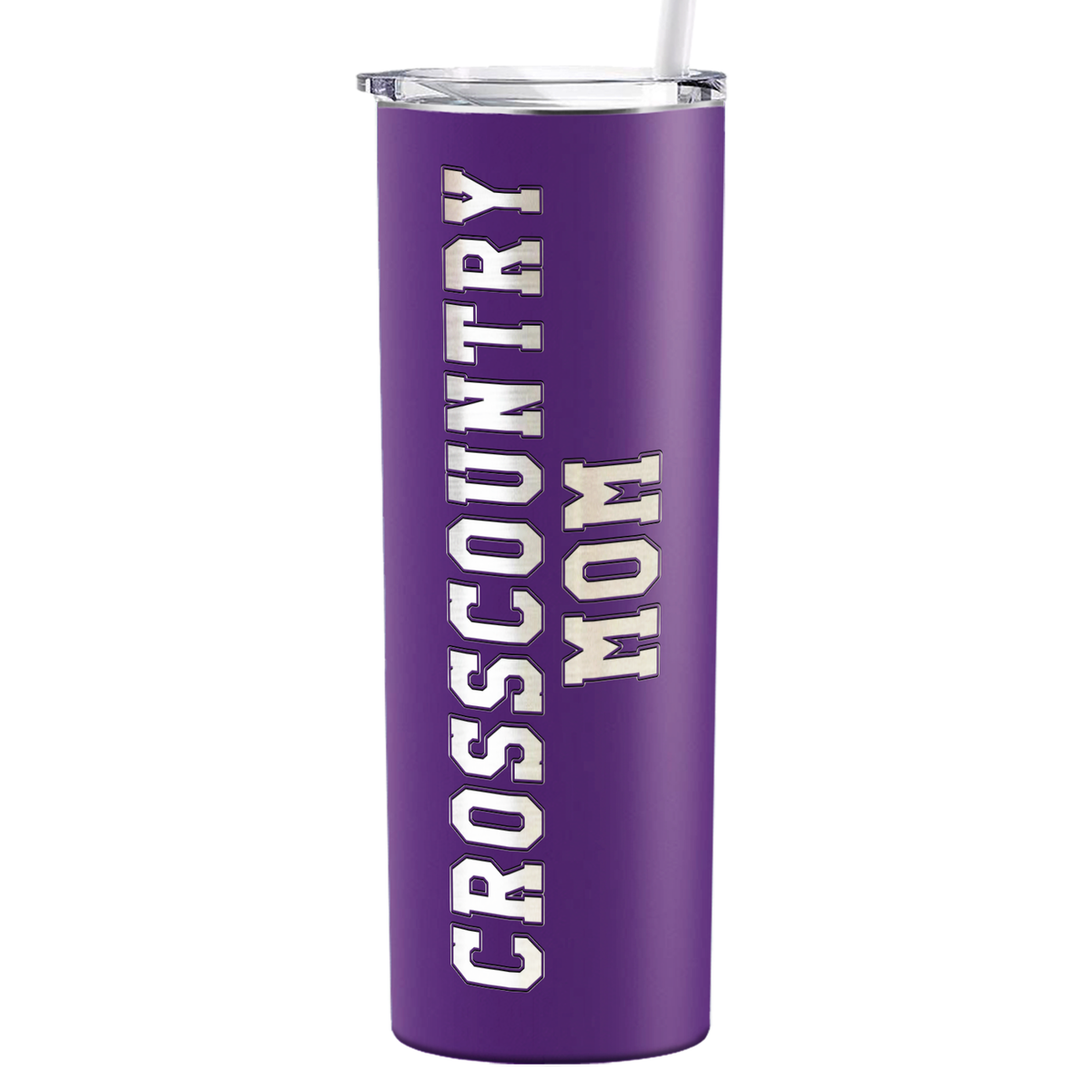 Cross Country Mom Laser Engraved on Stainless Steel Cross Country Tumbler
