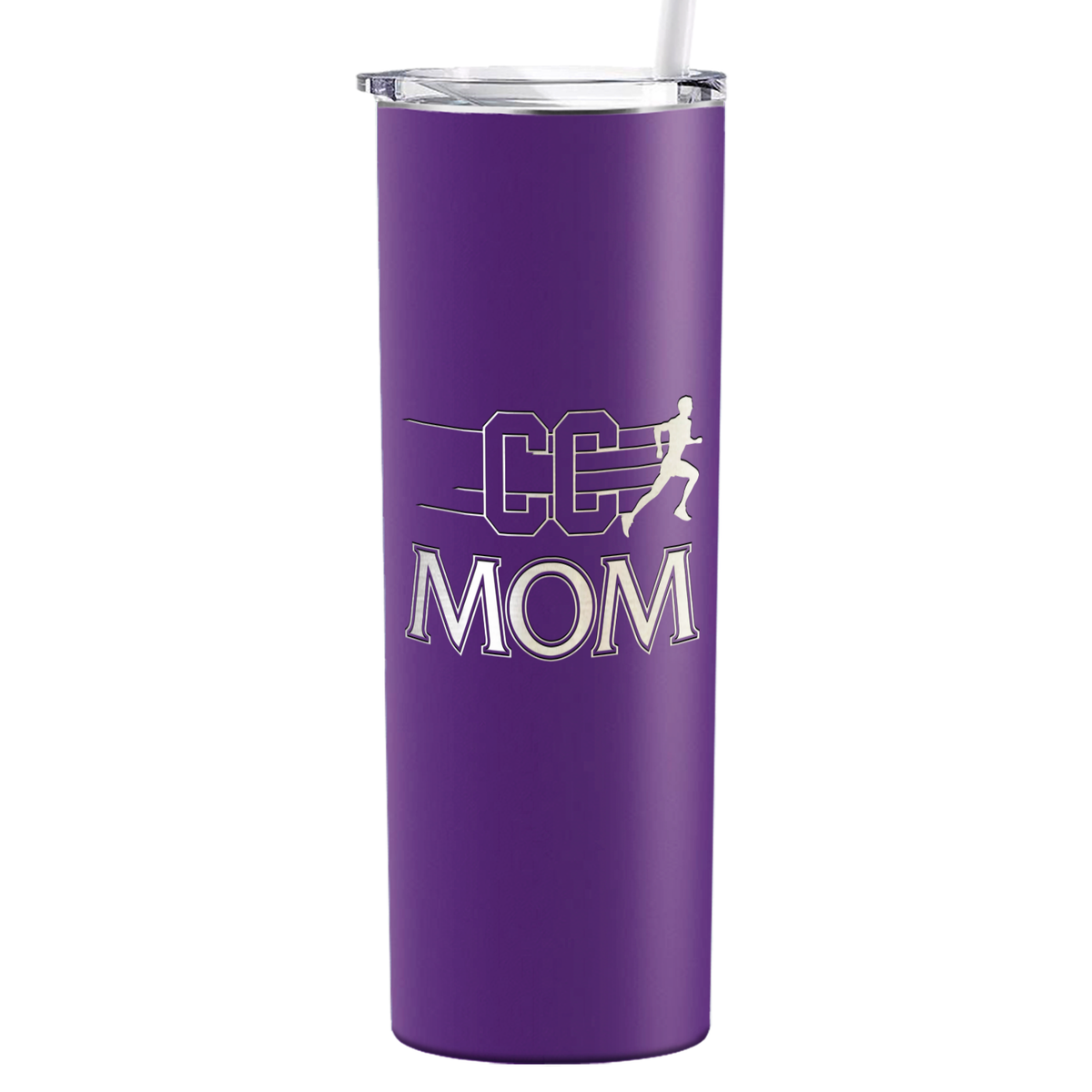 Cross Country Mom Laser Engraved on Stainless Steel Cross Country Tumbler