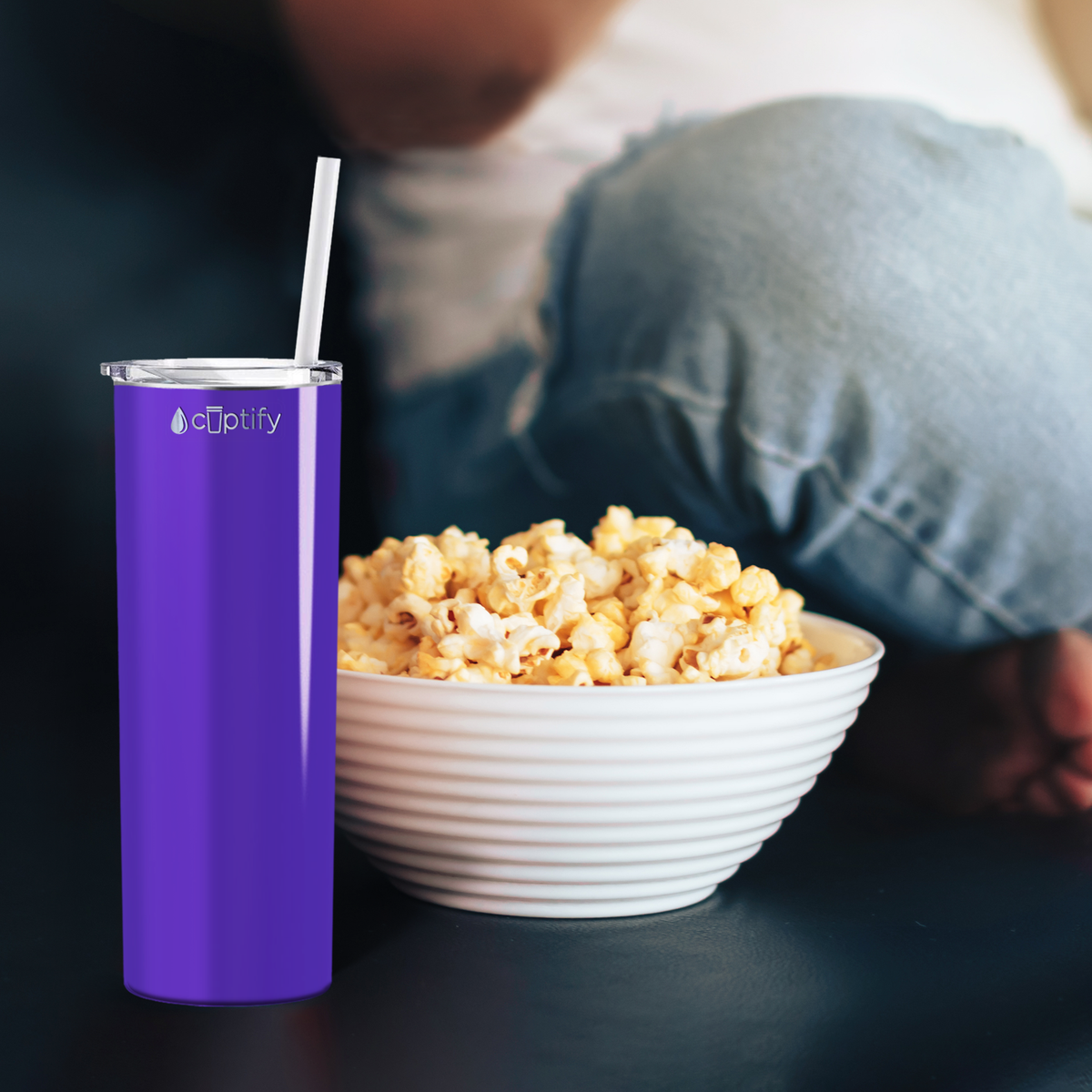  Purple Gloss Skinny Tumbler