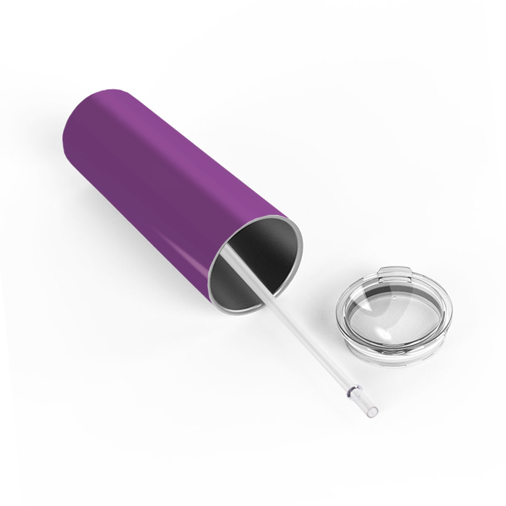 Personalized Engraved 20 oz Skinny 20oz Tumbler - Plum Wine Gloss