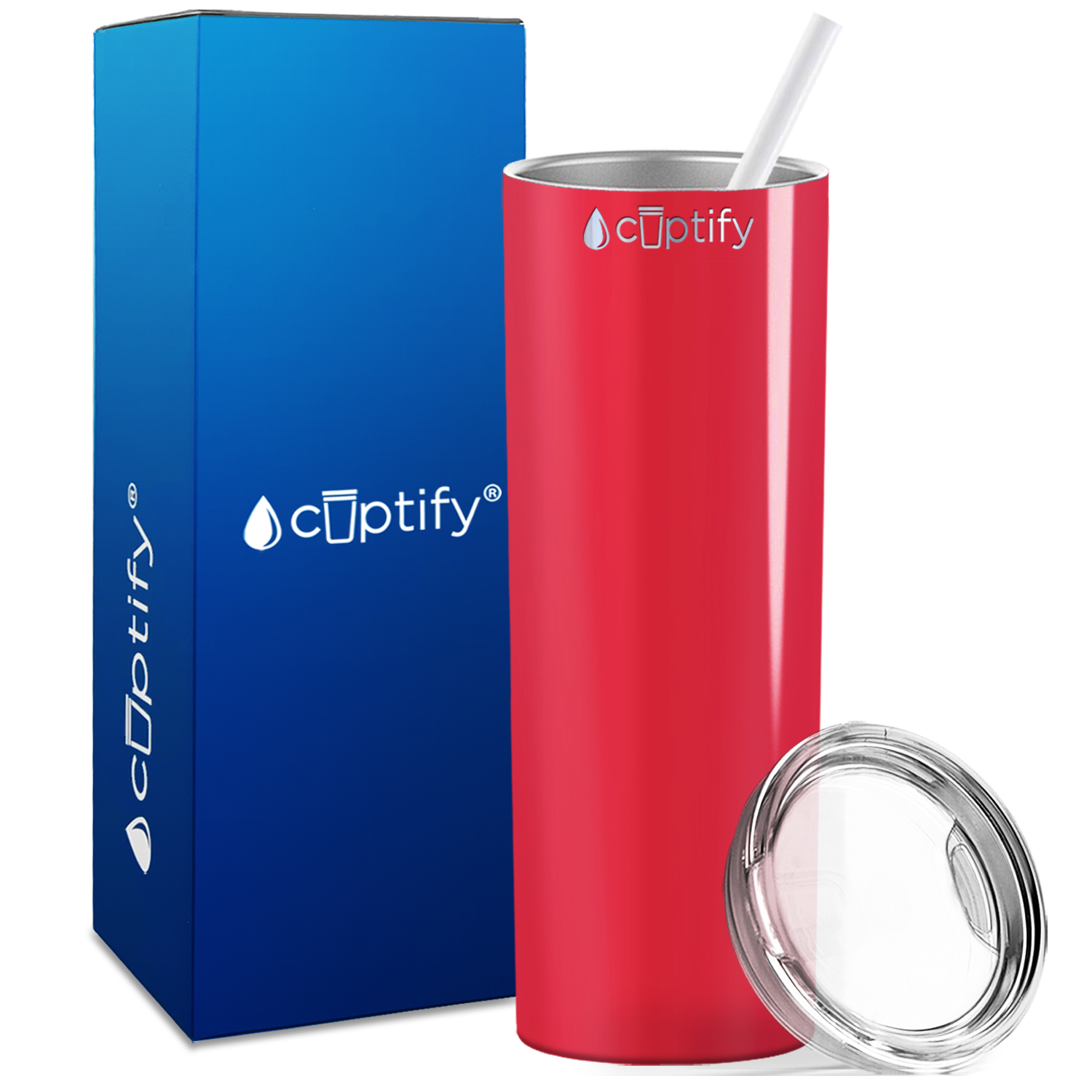  Red Gloss Skinny Tumbler