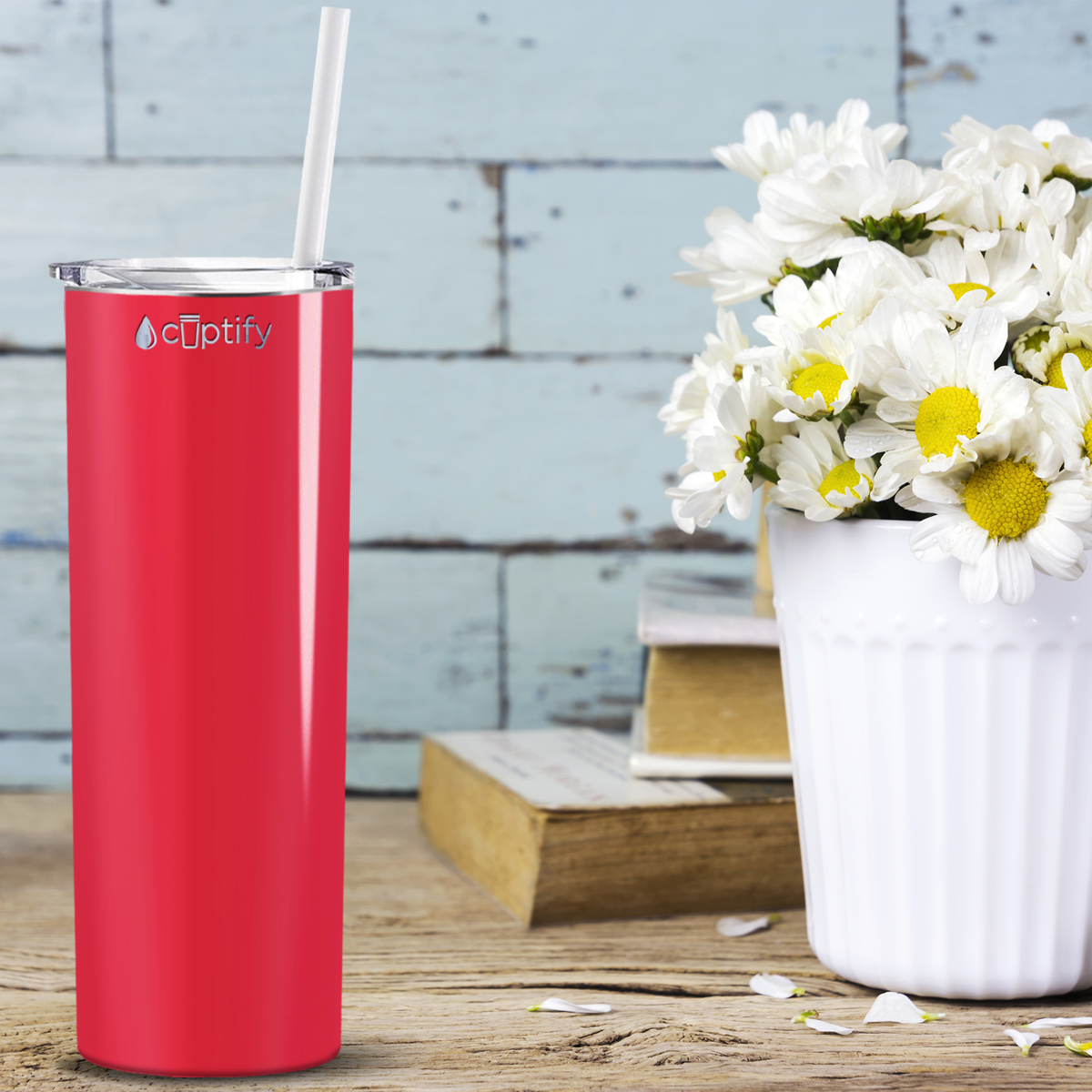  Red Gloss Skinny Tumbler