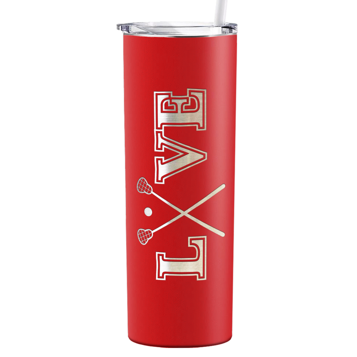 Lacrosse Love Laser Engraved on Stainless Steel Lacrosse Tumbler
