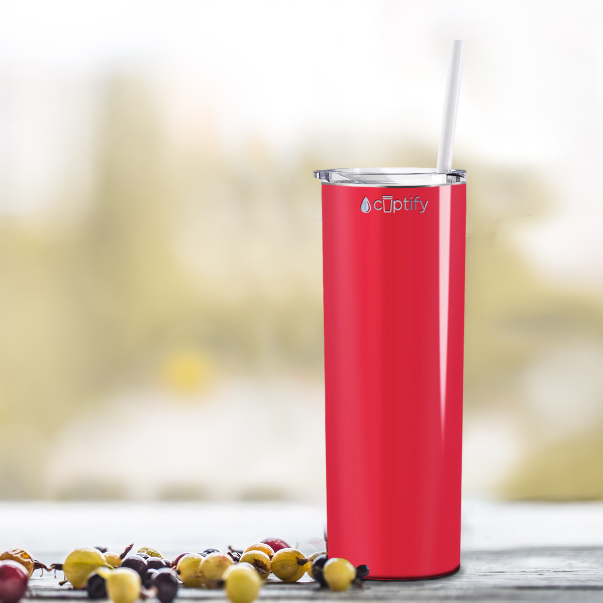  Red Gloss Skinny Tumbler