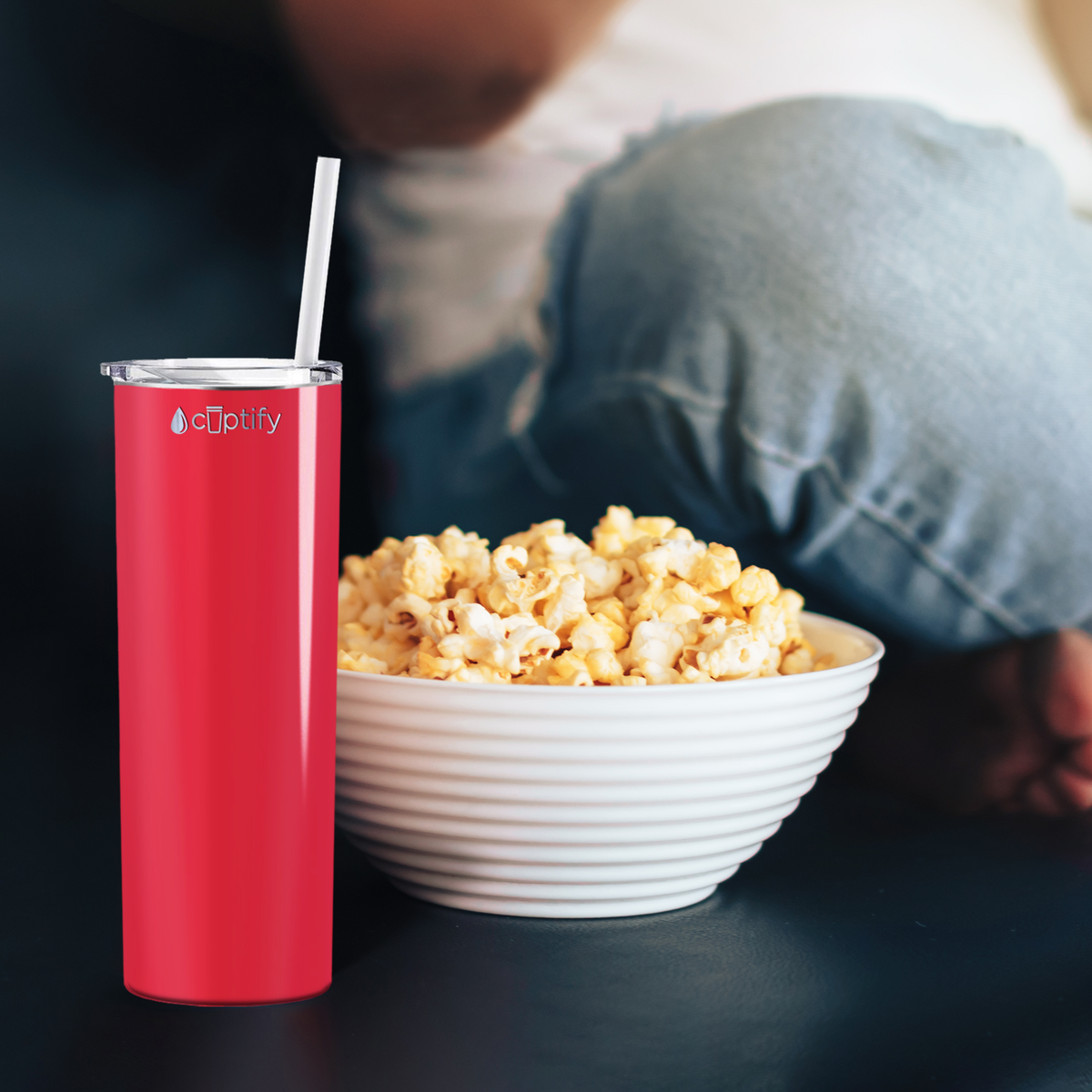  Red Gloss Skinny Tumbler