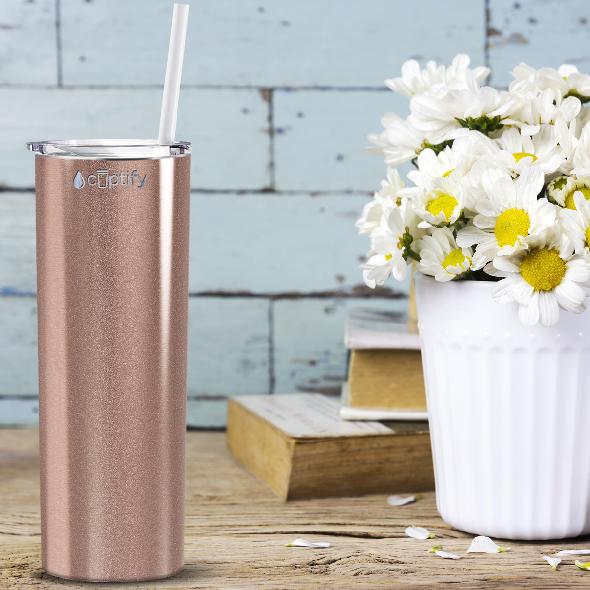  Rose Gold Skinny Tumbler