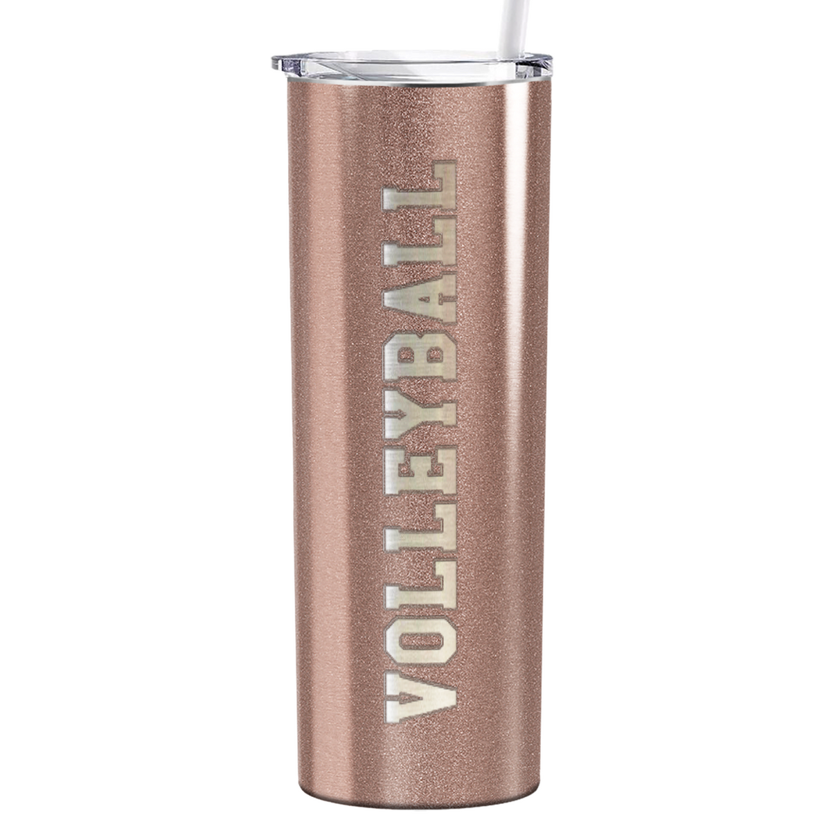 Volleyball Laser Engraved on Stainless Steel Volleyball Tumbler