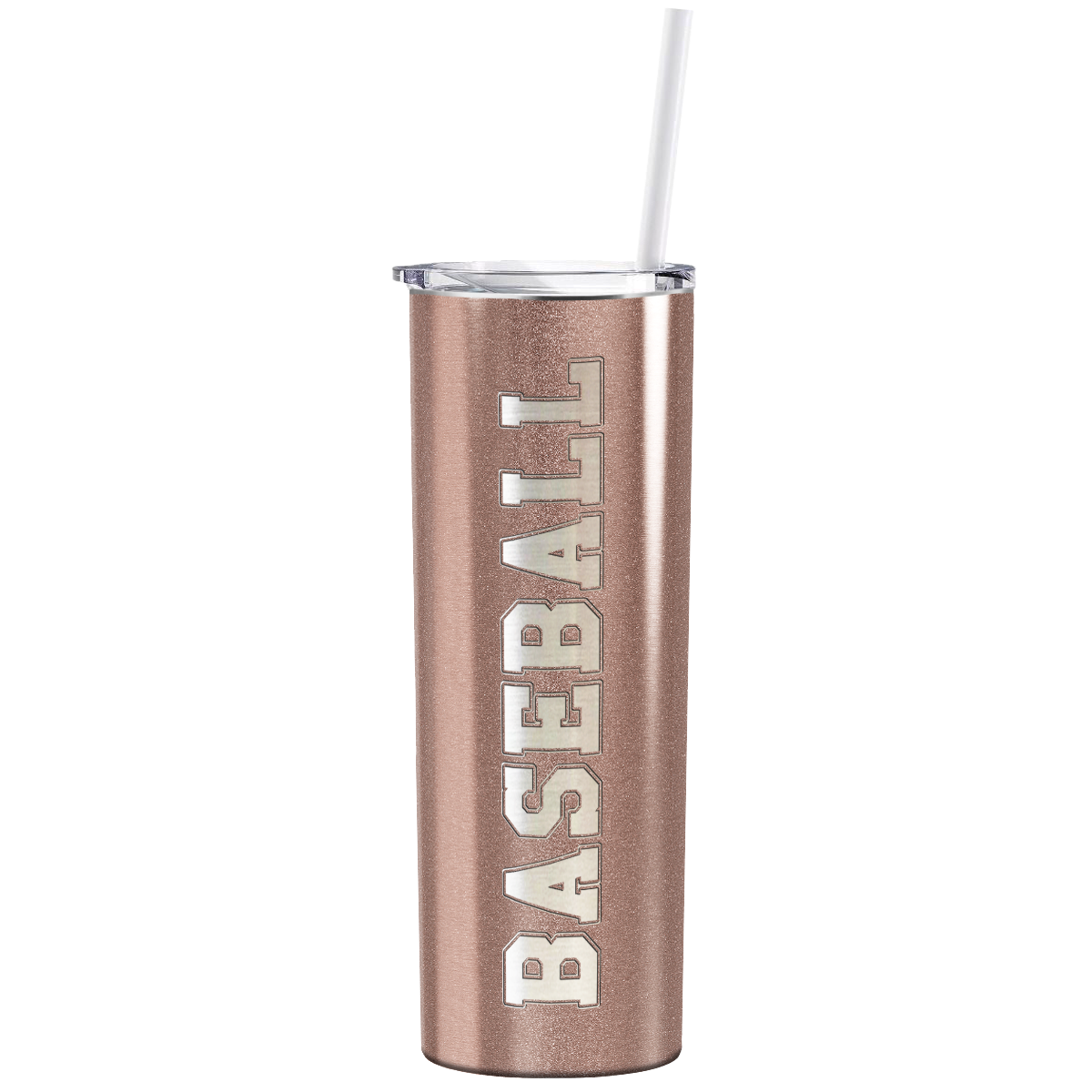 Baseball Laser Engraved on Stainless Steel Baseball Tumbler