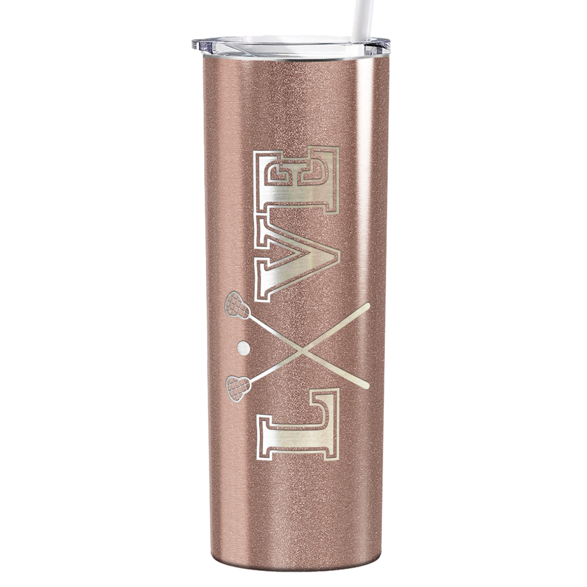 Lacrosse Love Laser Engraved on Stainless Steel Lacrosse Tumbler