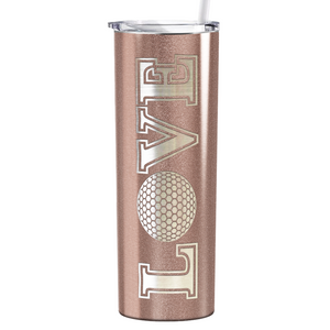 Golf Love Laser Engraved on Stainless Steel Golf Tumbler