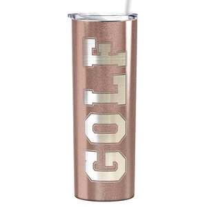 Golf Laser Engraved on Stainless Steel Golf Tumbler