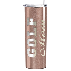 Golf Mom Laser Engraved on Stainless Steel Golf Tumbler