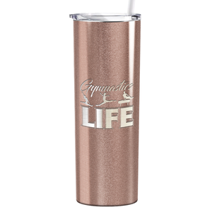 Gymnastics LIFE Silhouettes Laser Engraved on Stainless Steel Gymnastics Tumbler