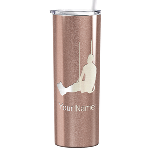 Personalized Male Gymnast Silhouette Laser Engraved on Stainless Steel Gymnastics Tumbler