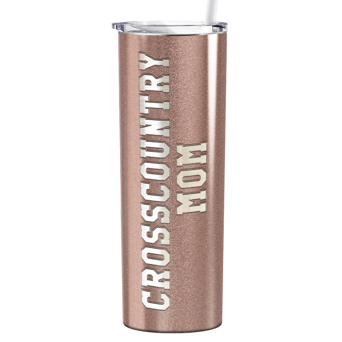 Cross Country Mom Laser Engraved on Stainless Steel Cross Country Tumbler