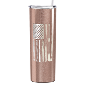 Crew American Flag Laser Engraved on Stainless Steel Crew Tumbler