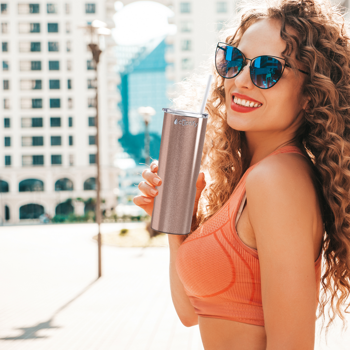  Rose Gold Skinny Tumbler