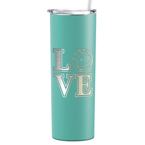 LOVE Volleyball Laser Engraved on Stainless Steel Volleyball Tumbler