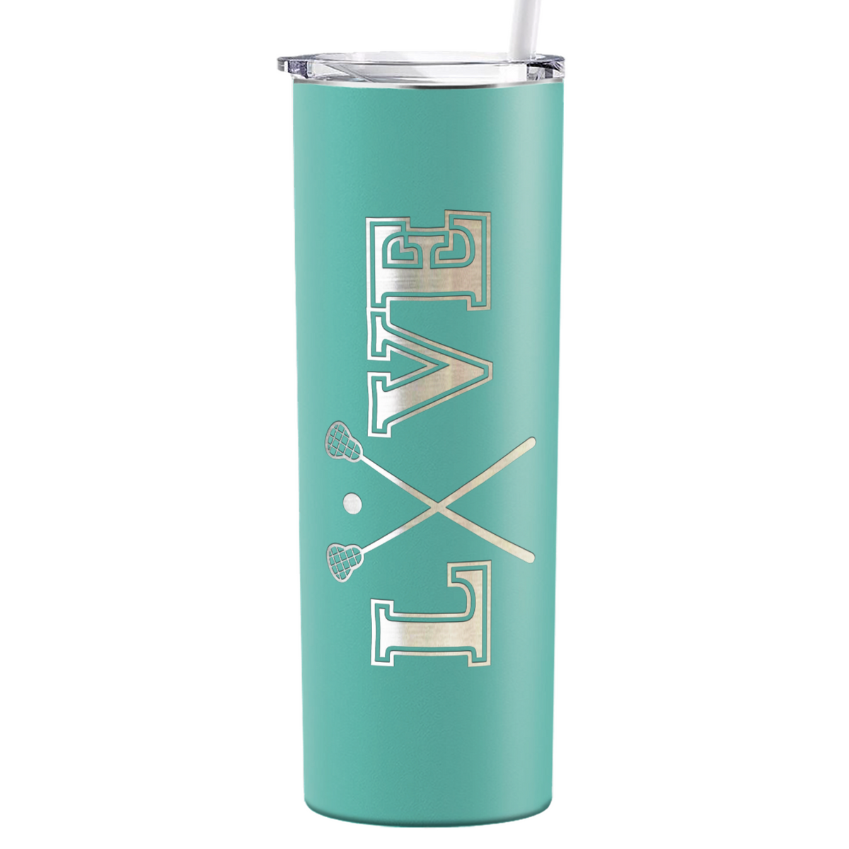 Lacrosse Love Laser Engraved on Stainless Steel Lacrosse Tumbler