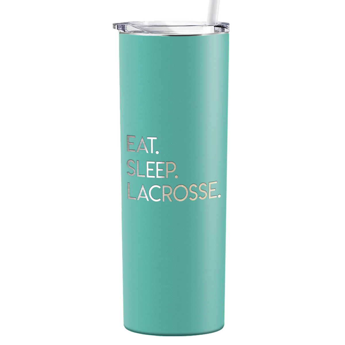 Eat Sleep Lacrosse Laser Engraved on Stainless Steel Lacrosse Tumbler