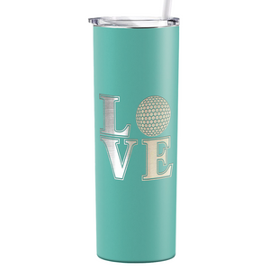 Love Golf Laser Engraved on Stainless Steel Golf Tumbler