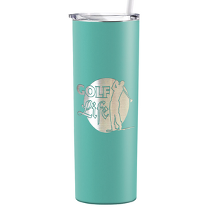 Golf Life Laser Engraved on Stainless Steel Golf Tumbler