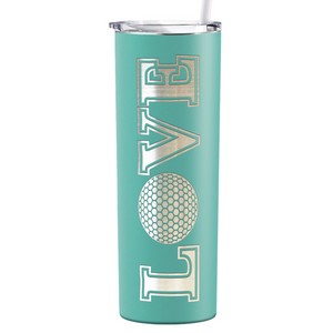 Golf Love Laser Engraved on Stainless Steel Golf Tumbler