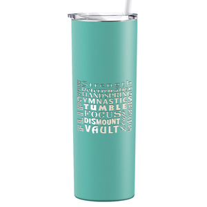 Gymnastics Strength and Focus Laser Engraved on Stainless Steel Gymnastics Tumbler