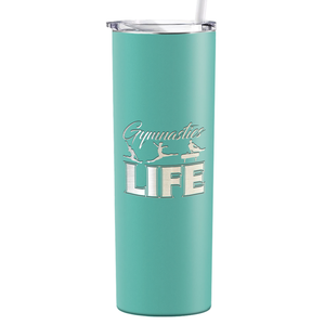 Gymnastics LIFE Silhouettes Laser Engraved on Stainless Steel Gymnastics Tumbler