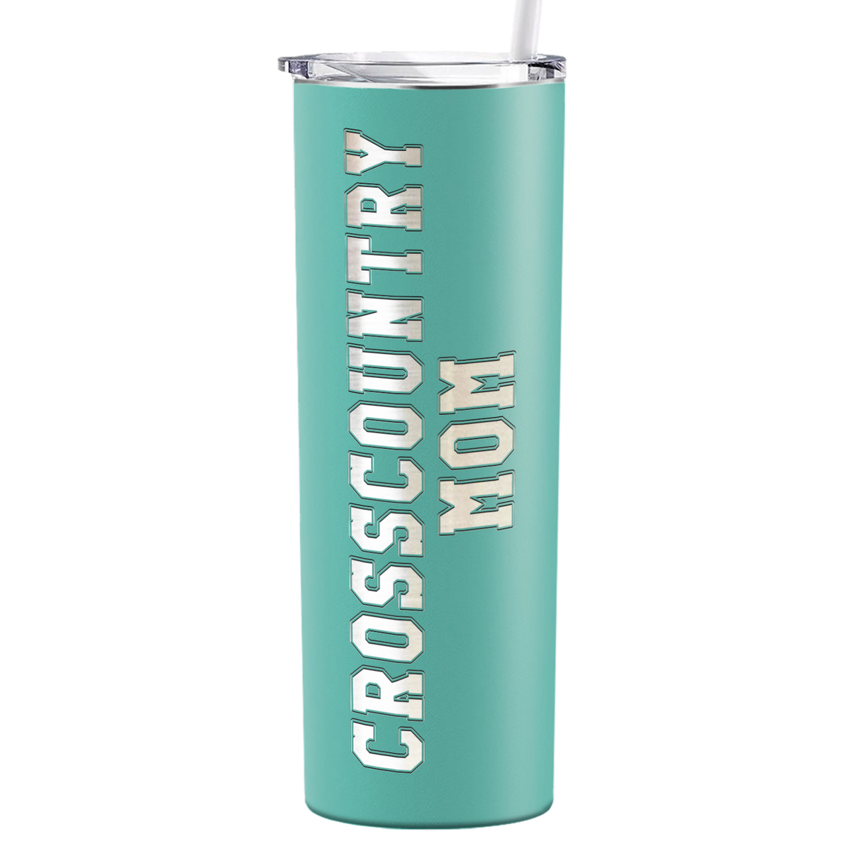 Cross Country Mom Laser Engraved on Stainless Steel Cross Country Tumbler