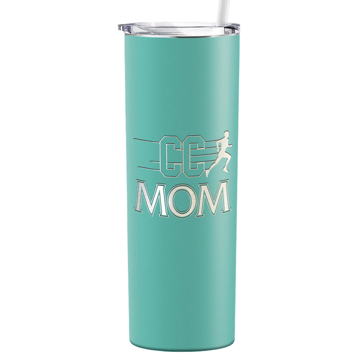 Cross Country Mom Laser Engraved on Stainless Steel Cross Country Tumbler