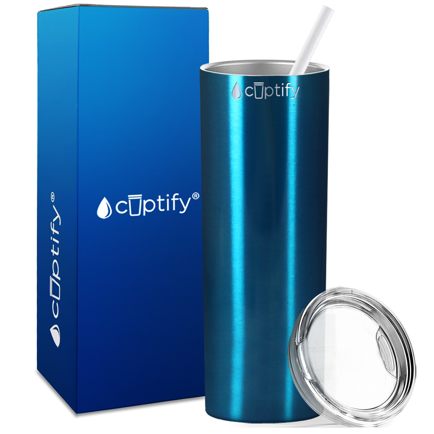 Blue Translucent Skinny Tumbler
