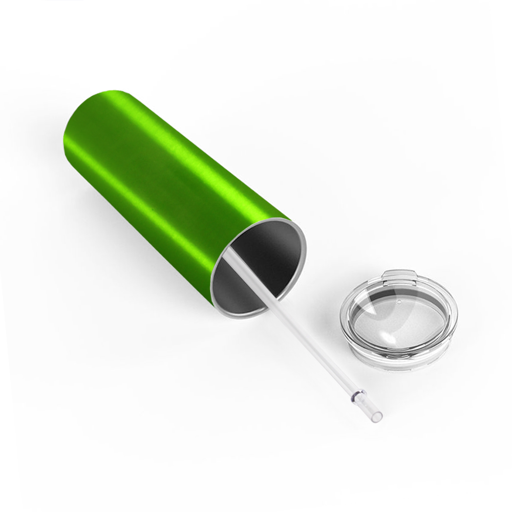 Personalized Engraved 20 oz Skinny 20oz Tumbler - Green Translucent