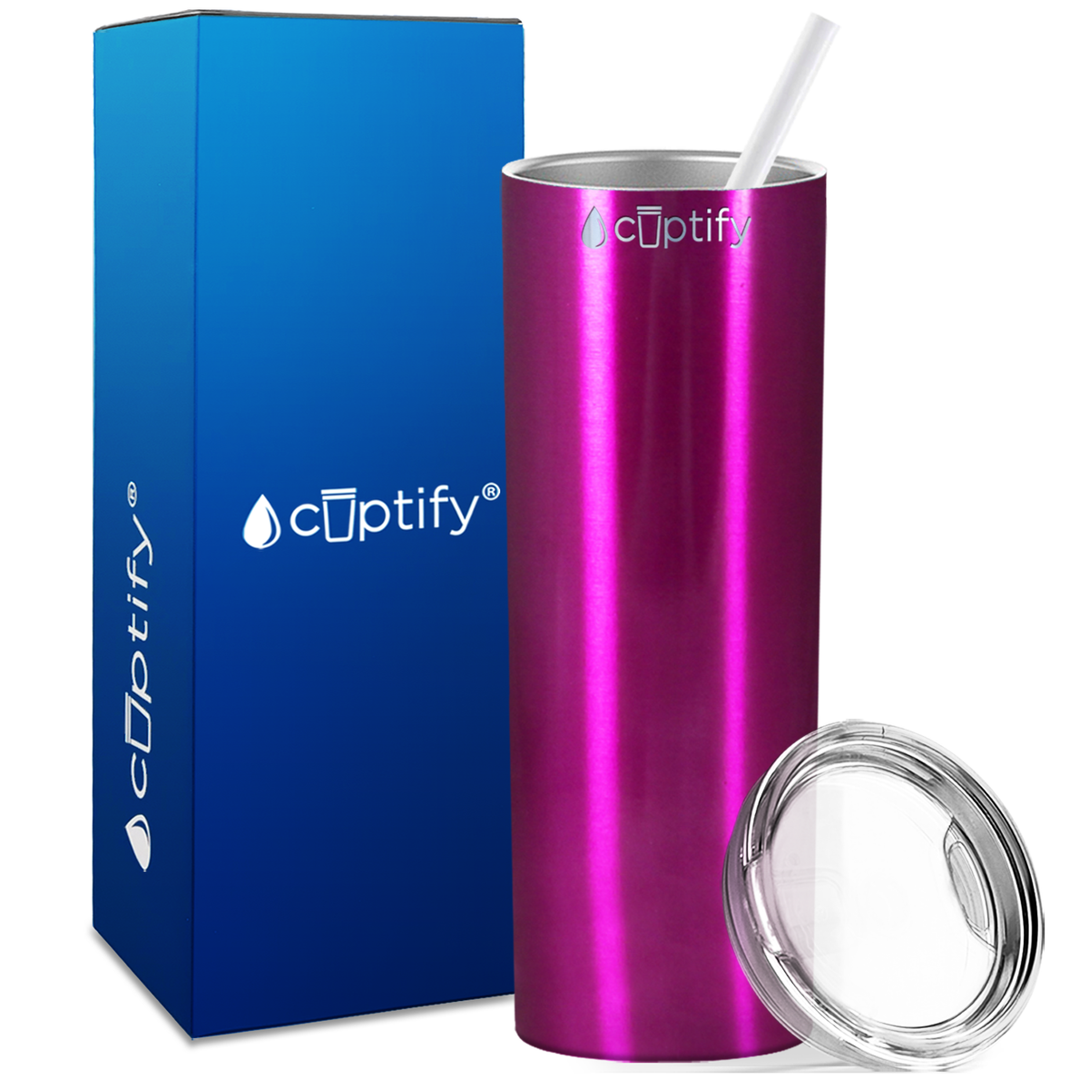  Pink Translucent Skinny Tumbler