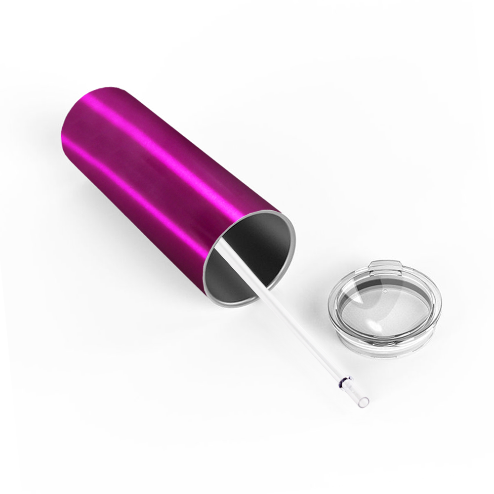  Pink Translucent Skinny Tumbler