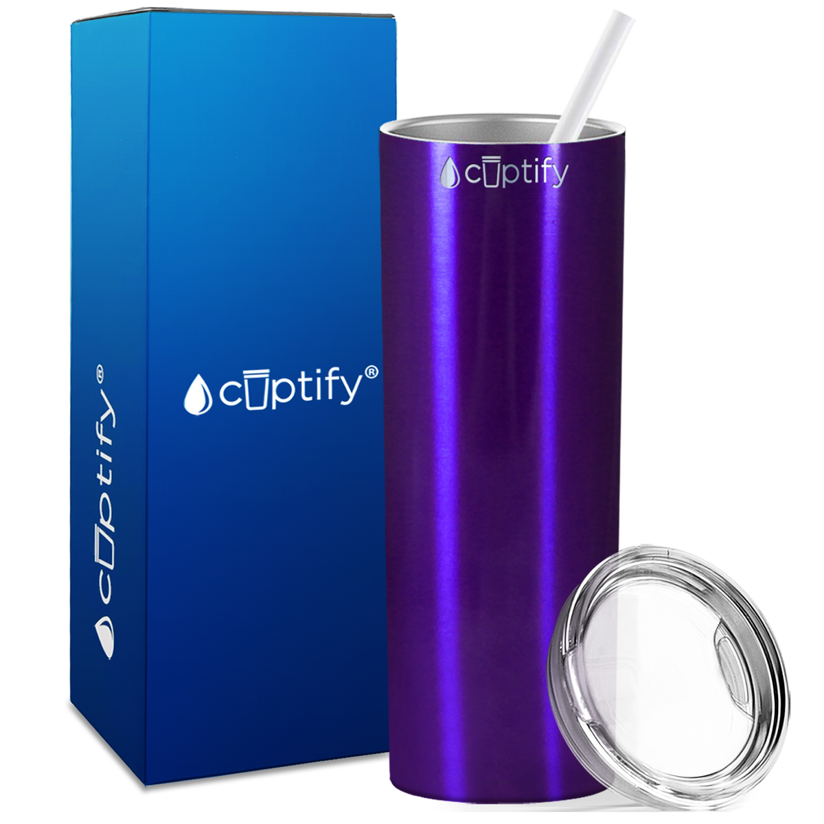  Purple Translucent Skinny Tumbler