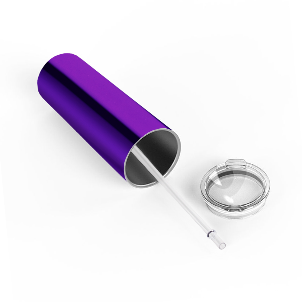 Personalized Engraved 20 oz Skinny 20oz Tumbler - Purple Translucent