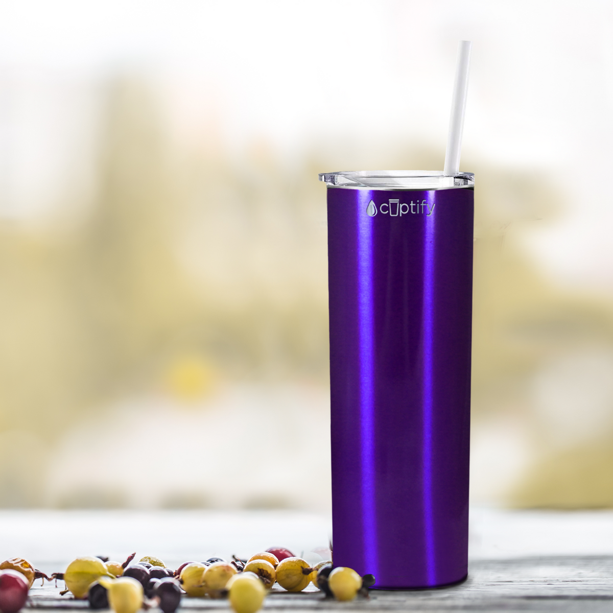  Purple Translucent Skinny Tumbler