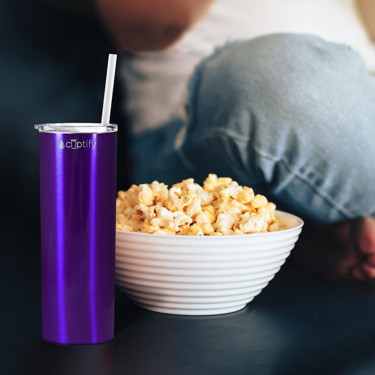  Purple Translucent Skinny Tumbler