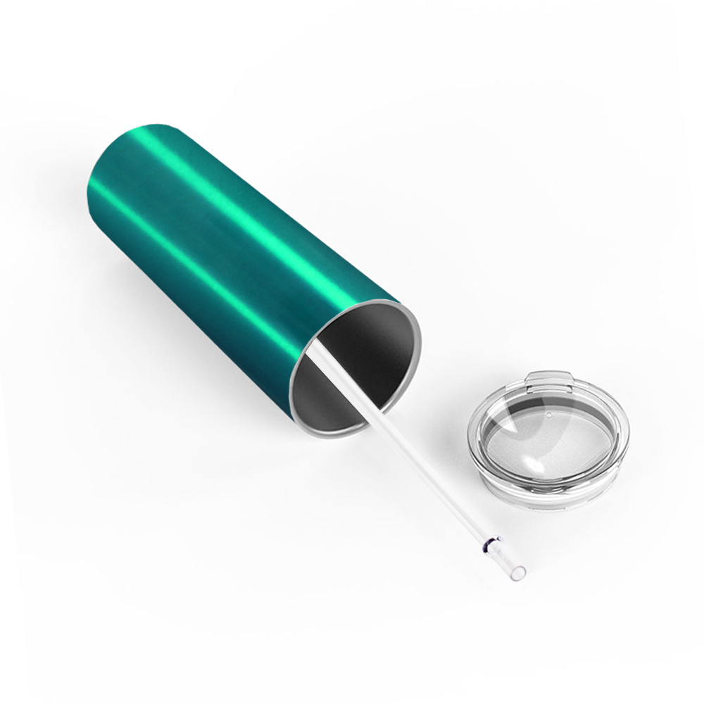  Teal Translucent Skinny Tumbler