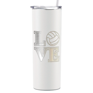 LOVE Volleyball Laser Engraved on Stainless Steel Volleyball Tumbler