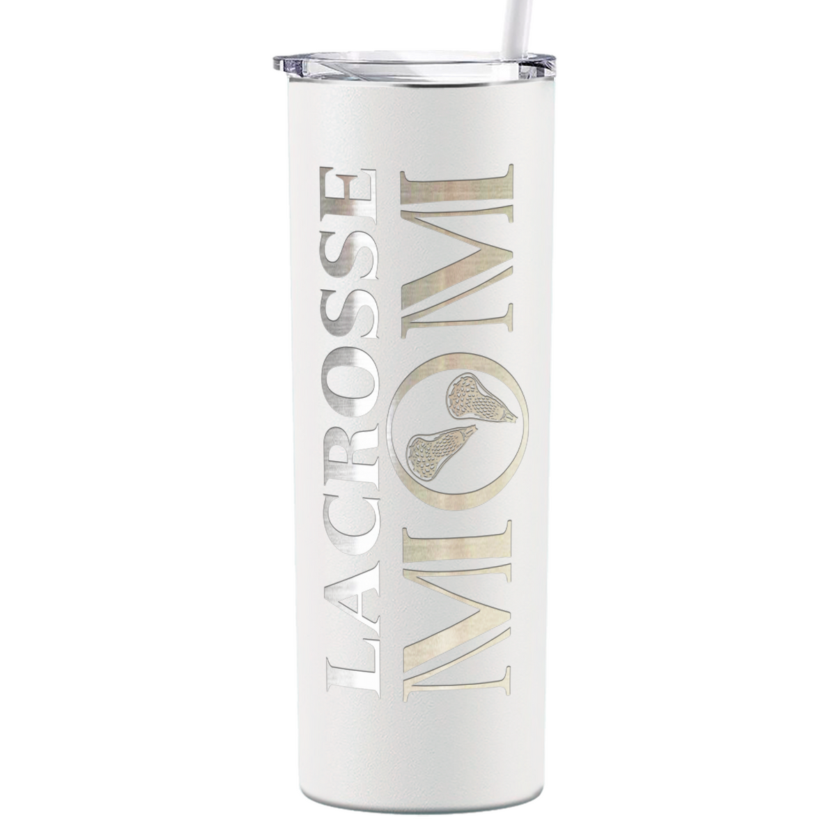 Lacrosse Mom Laser Engraved on Stainless Steel Lacrosse Tumbler