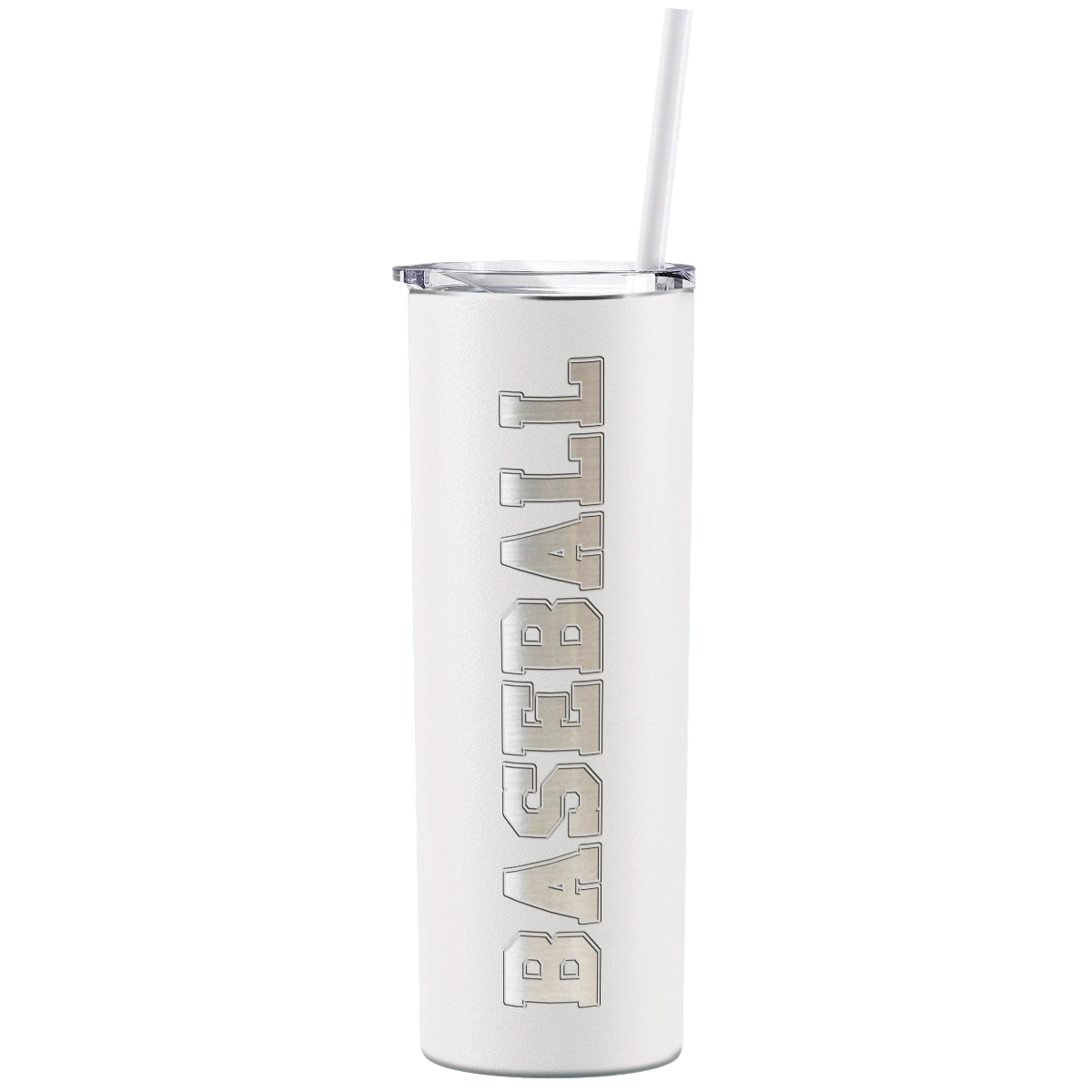 Baseball Laser Engraved on Stainless Steel Baseball Tumbler