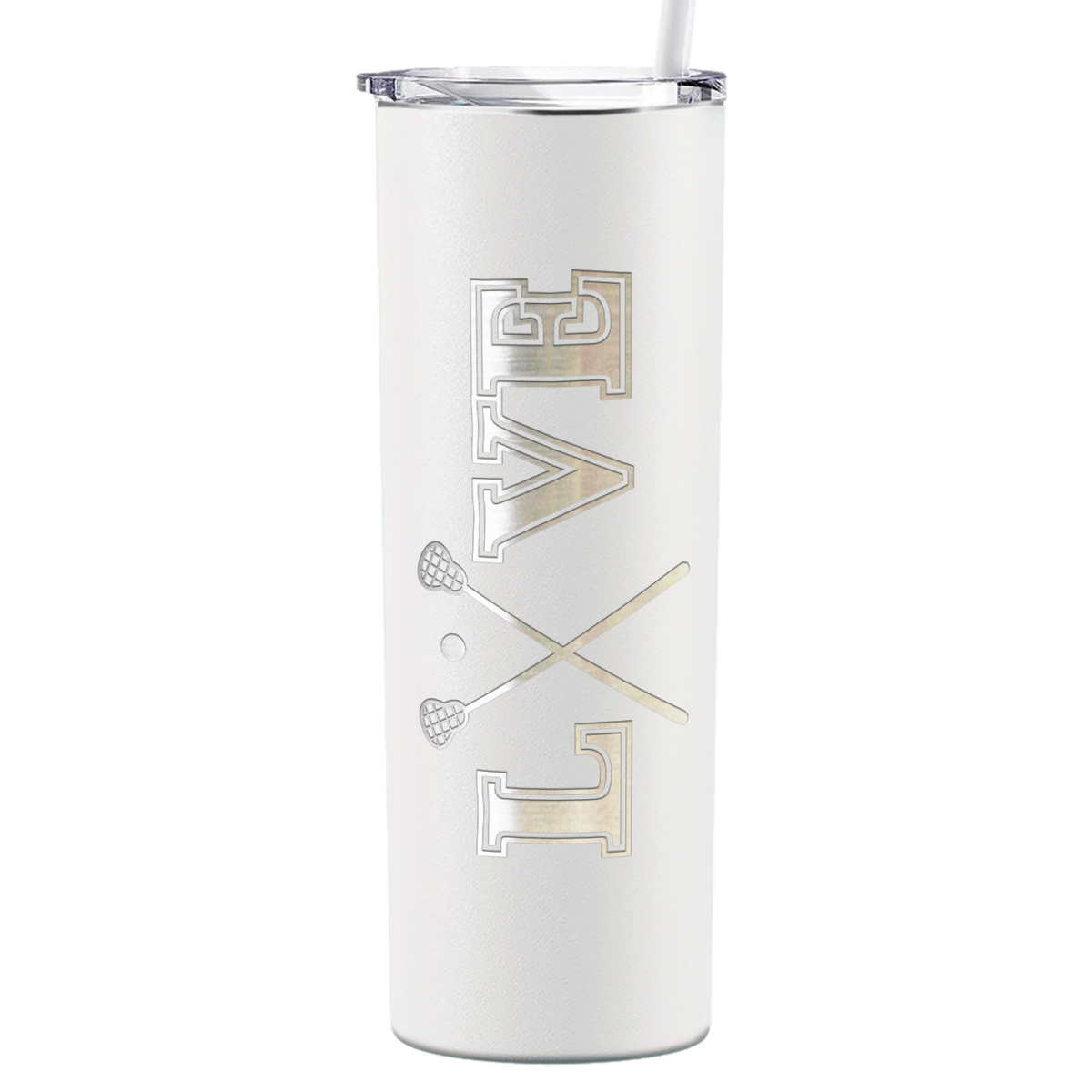 Lacrosse Love Laser Engraved on Stainless Steel Lacrosse Tumbler