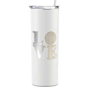 Love Golf Laser Engraved on Stainless Steel Golf Tumbler