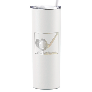 Personalized Monogrammed Golf Ball Laser Engraved on Stainless Steel Golf Tumbler