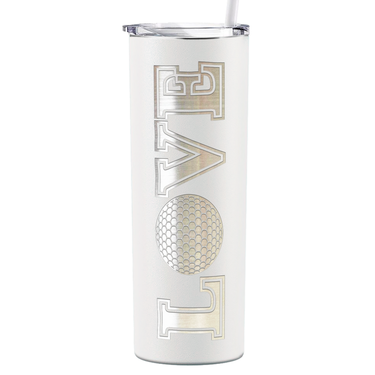 Golf Love Laser Engraved on Stainless Steel Golf Tumbler